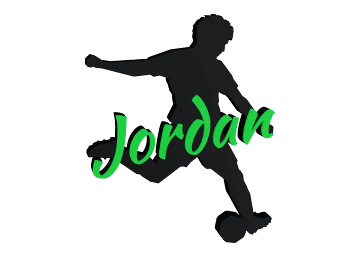 Soccer player figure with a name across it